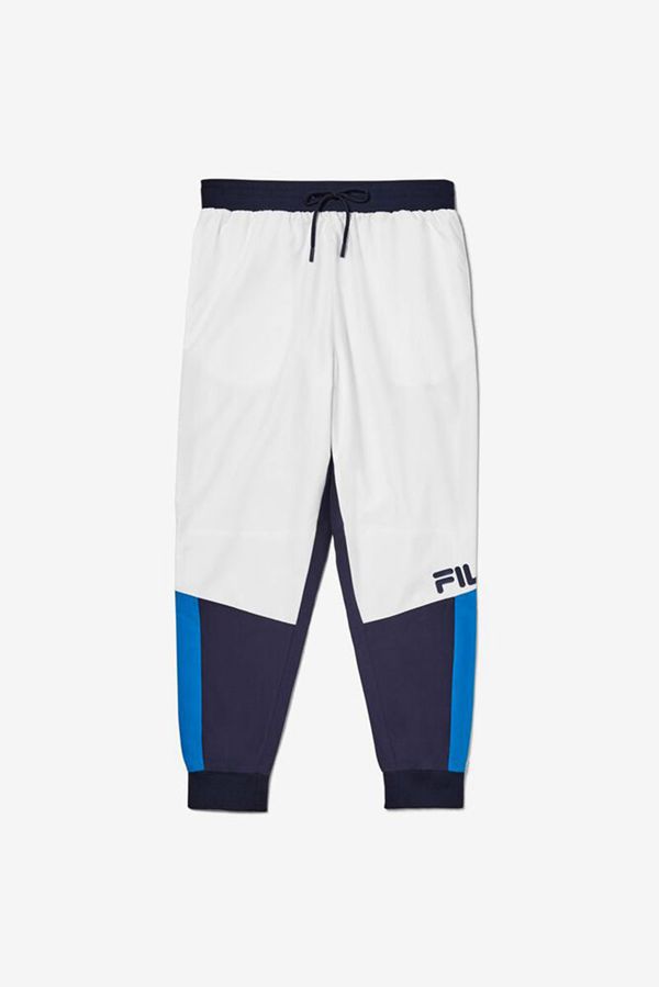 Pantalones Fila Hombre Blancas / Azul Marino / Azules - Hudson Track - España 728310DKI